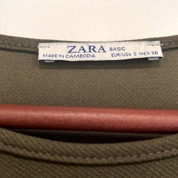 Olive Zara Midi Dress with Silk Belt - Picture 3 of 3